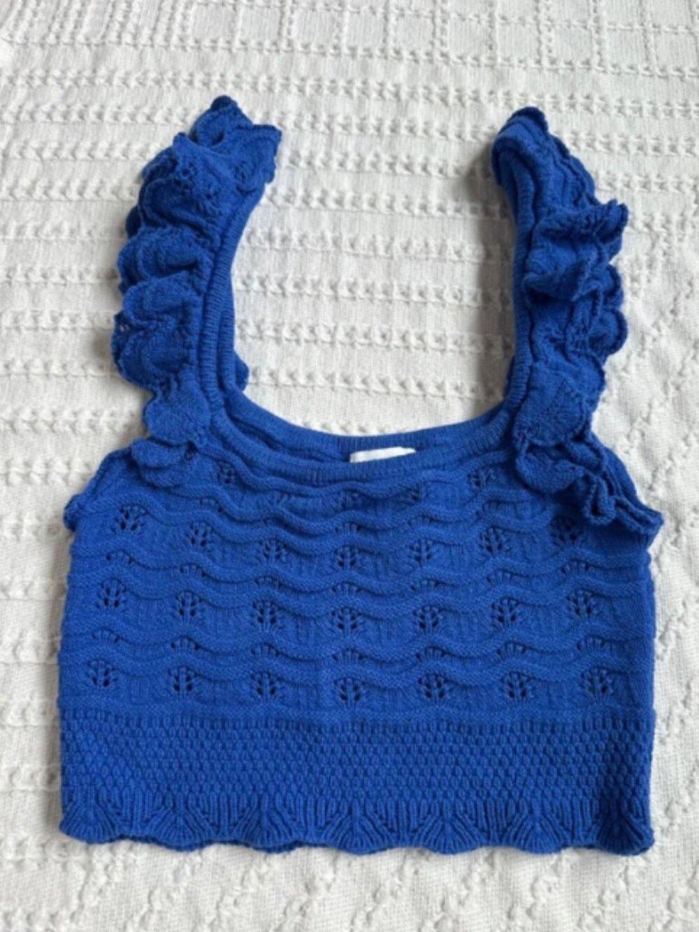 Blue knit top